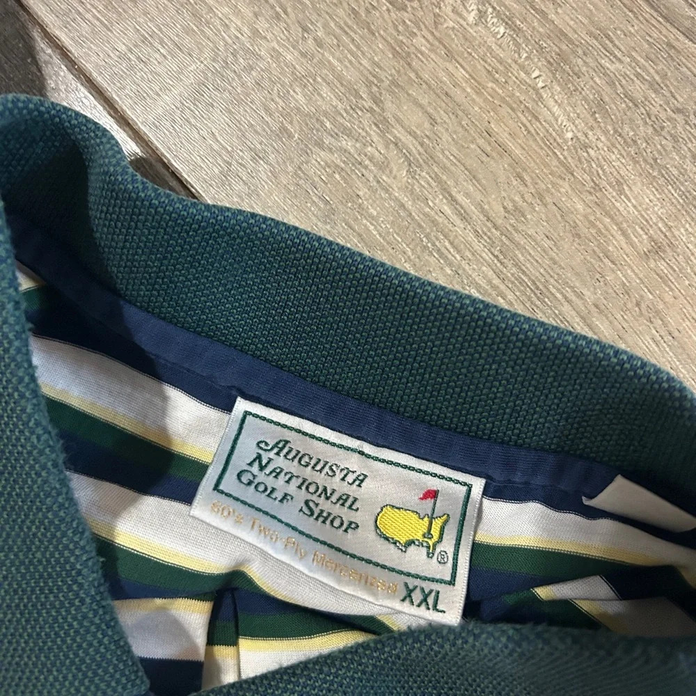 Augusta National Golf Shop striped polo shirt featuring the Masters logo XXL - Picture 4 of 4